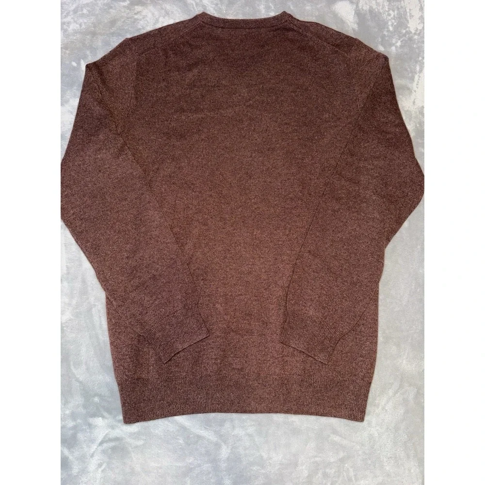 J.Crew Mens XLT V-Neck‎ Sweater Italian Cashmere Tall Brownish Preppy Officecore